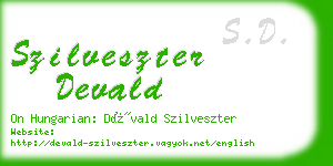 szilveszter devald business card